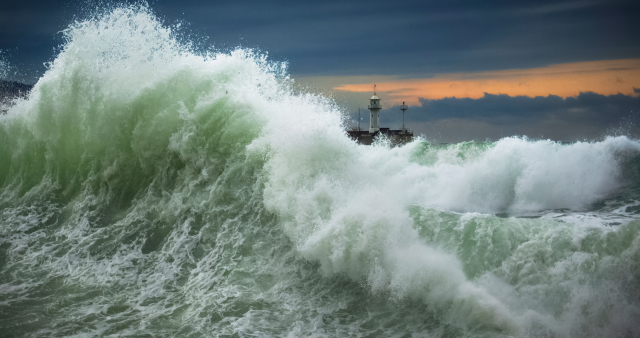 Stormy sea